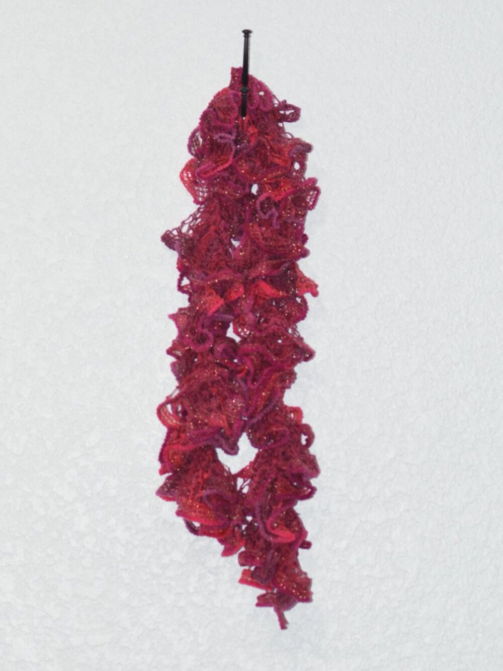 Homemade Fuchsia Ruffle Scarf - Picture 2 of 2